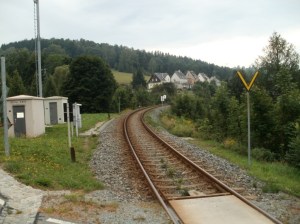 spoorbaan bij Wiesa